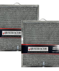Two Combo Range Hood Filter With Grease Mesh And Charcoal Carbon In Aluminum Frame Replacement For Various Models 2 Pack