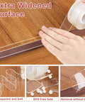 Rock Solid Clear Corner Protectors For Baby Proofing Hella Tough Soft Edge Guards application of transparent tape on wooden surface