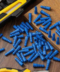 1000 Pack Blue Plastic Drywall Wall Anchors Ribbed Sizes 10 To 12 By 1 Inch For Hollow Walls And Concrete Heavy Duty