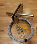 Backyard Zip Line Kit With 100 Foot Cable And Trolley Heavy Duty 350 Lb Capacity Aluminum Handle Includes Tensioning Kit And Tire Bumper
