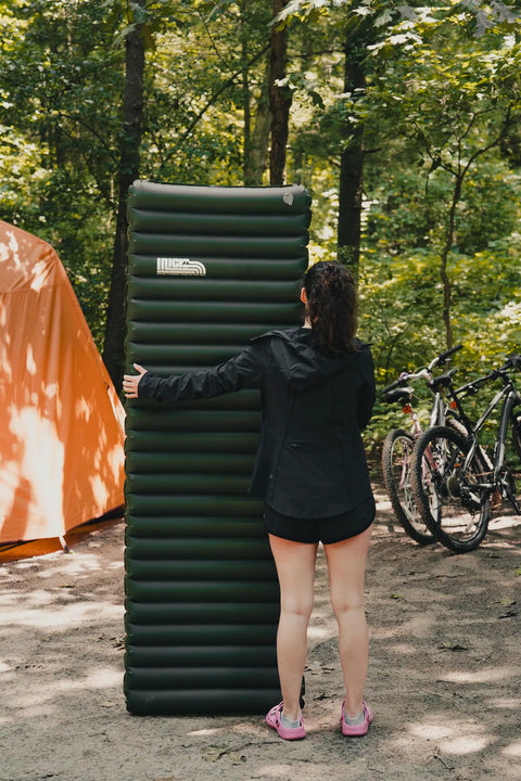 Ultralight Camping Sleeping Pad For Backpacking Rugged Inflatable Mattress With Pump Sack And Repair Kit 72 By 25 Inches Thick