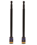 2-Pack 6 Inch Reversible Magnetic Hex Driver Set With Cleanable Tips, 5/16 And 3/8 Inch Hex Sockets, Slim Head For Tight Spaces