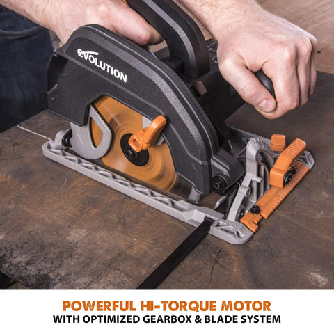 7-1/4 Inch Multi-Material Circular Saw With TCT Blade For Wood Steel And Nails, Ultra Precise Cuts To 0.5 Degrees, Smooth Finish, 100 Hour Motor Life, Built To Handle The Rough Stuff, Orange Body