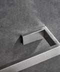 Close-up of Stainless Steel 24 Inch Towel Bar Rack Wall Mount Towel Holder With Brushed Nickel Finish Modern Bath Towel Rail