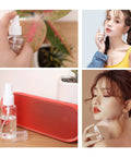2 Pack 1Oz Clear Plastic Travel Spray Bottles Refillable Mini Spritzers For Travel Cleaning Gardening Skin Care Essential Oils