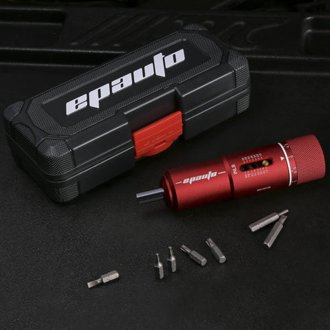 Versatile Manual Wrench And Screwdriver Set For Firearms And Bikes 28 Piece Tool Kit With 27 Bits Flat Torx Hex Phillips Square Head Adapter Heavy Duty Red Case Precise 10 To 80 In Lbs Torque For Gunsmiths And Mechanics