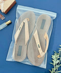9x12 Inch 4 Mil Zipper Reclosable Bags Pack Of 100 For Food Storage And Organization, Heavy Duty Clear LDPE Bags With Secure Zip Seal, FDA Compliant, Great For Freezer And Pantry holding flip-flops