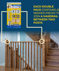 Slipfix Railbolt Handrail Post To Post Fastening System for Stairs, durable, quick, and easy installations kit and stair setup