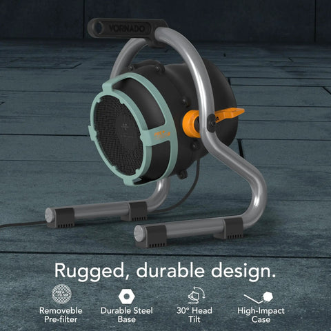 Velocity Tuned Heat Garage Heater With Fan And Tilt Head For Quick Warmth, 2 Speed Portable Space Heater, front view