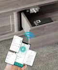 Invisible Bluetooth Cabinet Locks With RFID Card Access And No Drilling Install showcased with app control and drawer security