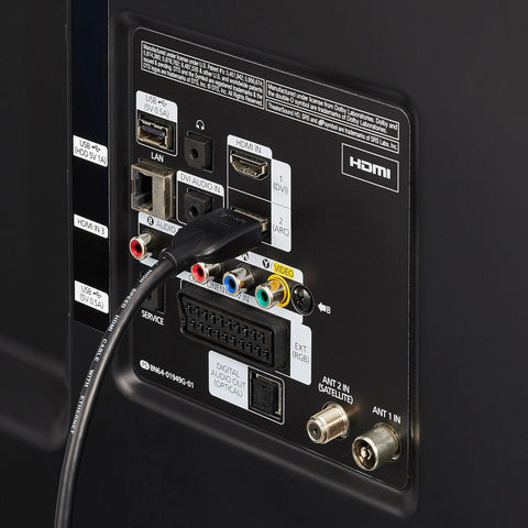 6ft 4K HDMI 2.0 Cable With Ethernet 18Gbps High Speed connected to TV HDMI port