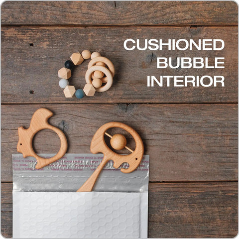 6x9 Inch Bubble Mailers Self Seal White Poly Padded Envelopes for Shipping Water Resistant and Air Cushioned Protection
