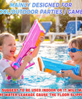 Children playing with Electric Water Gun for Pool with Type C Charging Fast Fill Water Beast Mode Automatic Squirt Blaster for Long Range Battles High Powered Auto Water Blaster Pool Toy Blue