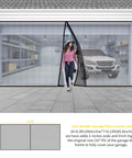 Privacy Black Garage Door Screen 16x7 Ft Keeps Out Nosy Neighbors Breathable Mesh for home garage