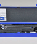 Open case showing Model 52-229-711-0 Mechanics Measuring Set with 0-1 Inch Micrometer and 0-6 Inch Dial Caliper on foam inlay.