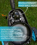 40V 9 Inch Cordless Lawn Mower With Battery And Charger For Small Yards Ultra Lightweight And Compact Brushless Motor For Low Maintenance Mulching Easy Start No Fuss For Small Lawns Up To 540 Sq Ft pivot ball head underside
