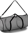Mesh Duffle Bag With Zipper And Adjustable Shoulder Strap 15 By 36 Inches Black Oversized Gym Bag For Equipment Sports Gear Laundry