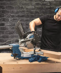 Heavy Duty Workhorse Circular Saw Featuring Knockout 2000 Watt Power Output And Slick Smooth Cutting Action For Toughest Job Site Rip And Crosscut Tasks in action cutting wood.
