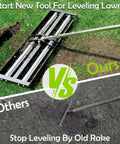 Heavy Duty Lawn Leveling Rake With Aluminum Rollers 40x10 Inch Adjustable Handle 27 To 80 Inch Stainless Steel Ground Leveler comparison