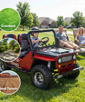 125cc Go Kart With 3 Speed Semi Auto Transmission And Reverse, Big 18 Inch Aluminum Rim Wheels, Red, Off Road Fun in Yard