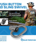 Built Like A Tank Push Button Sling Swivel For Rifles And Shotguns Machined Steel Quick Detach Hardware with push button design