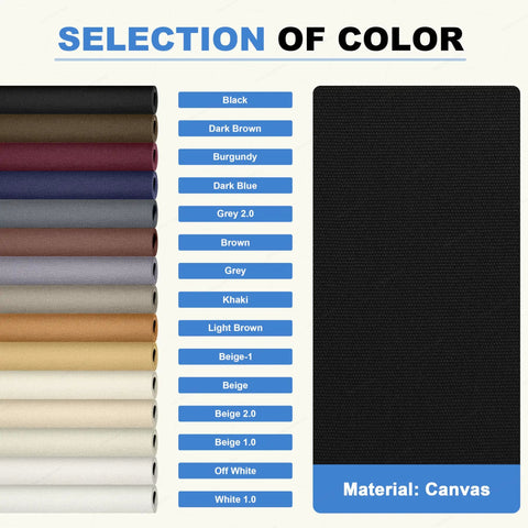 Color selection for Rugged Canvas Repair Tape 4 By 63 Inches Self Adhesive Waterproof Patch, featuring various canvas shades.