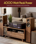 4 Channel Bluetooth Home Amplifier With Front Loading CD And DVD Player And 3000W Peak Power For Party Ready Sound setup