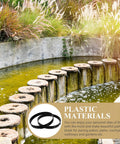 Concrete stepping stones by a garden pond using 4 Pcs Brick Stone Molds Pathmate Kit For Garden Walkways Paver Cement Forms