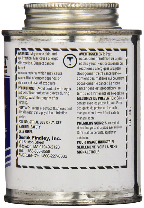 Back label of Blue Moly Anti Seize Compound For Extreme Temperatures From Minus 150 Degree F To 1500 Degree F 8 oz can