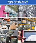 Collage of industrial applications, including robotics, packaging, and automation systems, showcasing wide application uses.