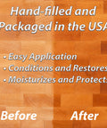 Wood Cutting Board Wax 8 Oz Food Grade Mineral Oil And Beeswax Conditioner For Butcher Block And Wooden Kitchen Tools Before and After