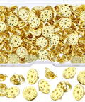 Gold Butterfly Clutch Pin Backs Replacement 10mm 50 Pack For Earrings And Jewelry Making Easy To Use Secure Backings That Replaces Lost Or Damaged Pins