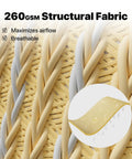 Close-up of 260 GSM permeable fabric from Beefed Up Heavy Duty Beige 12 Foot By 16 Foot Sun Shade Sail Canopy