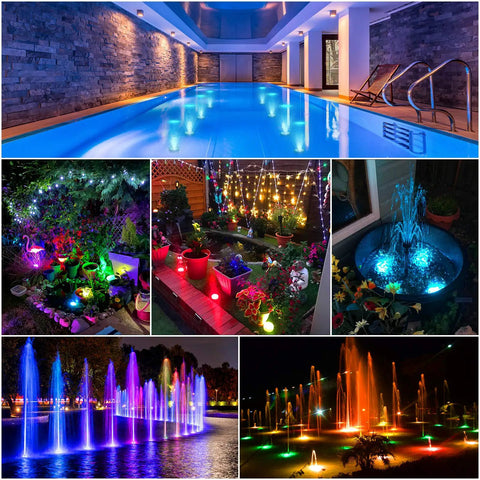 Color Changing Submersible LED Lights With Remote Battery Operated Decor For Fish Bowls Aquariums Vase Bases Ponds Weddings And Halloween Parties Creates Lit Vibe And Sweet Ambience enhancing pool and garden light setups