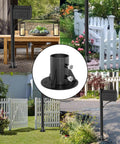 Beefy Heavy Duty Round Fence Post Base Plate and Floor Flange for Chain Link Fence Post two and three eighths inch snug fit with precision inner diameter includes 304 stainless hardware for fence mailbox or flag pole built tough in various settings