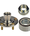 Front Wheel Hub Bearing Kit With Nut And Clip For Acura TL TSX 2004 2008 And Honda Accord V6 Manual 2003 2007 Direct Fit Also Fits 2006 2011 Civic Si Left Or Right Replacement 930-455 510073, showing hub, bearing, and nut.