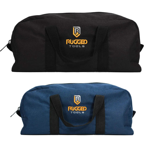 Two Tote Style Tool Bags Set For Pros And DIYers Includes Small And Medium Organizers Pro Grade Electrician Plumbing HVAC