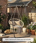 Heavy Duty Steel A Frame Hammock Chair Stand for Hanging Hammocks, Rock Solid 330 Lb Weight Capacity, All Weather Powder Coated Black
