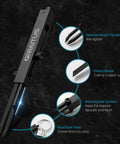 Pocket Knife 2 In 1 EDC Keychain Tweezers Multitool Box Cutter Retractable Utility Knife Portable features and design details.