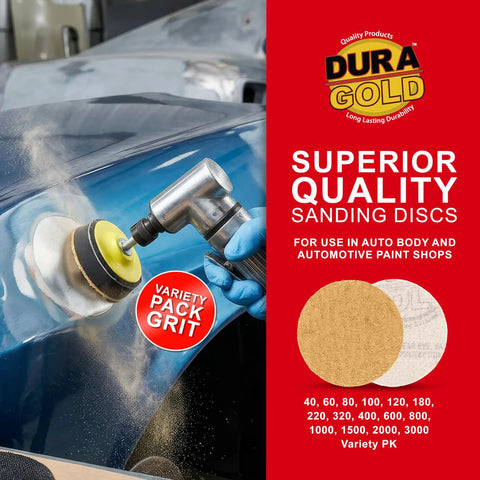 Pro Grade 2 Inch Hook And Loop Sanding Discs Variety Pack shown in automotive use