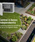 B Hyve Smart Indoor Outdoor Sprinkler Controller 6 Zone App Controlled Smart Controller with garden view