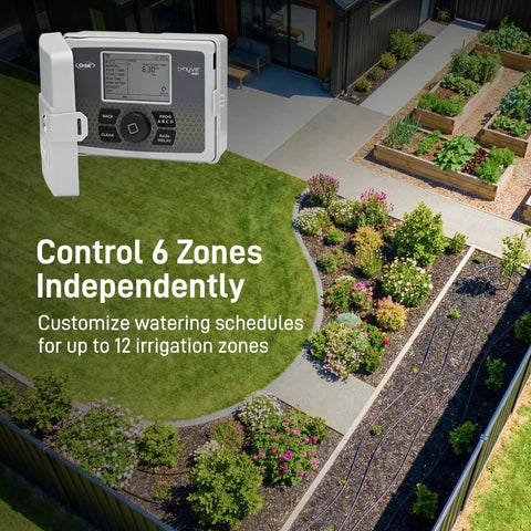 B Hyve Smart Indoor Outdoor Sprinkler Controller 6 Zone App Controlled Smart Controller with garden view