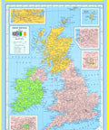 Bright 18x24 Laminated Map Of Great Britain And Ireland Poster For Classrooms And Home Decor With Vivid Colors And Sharp Detail