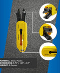 FO SNC Fiber Optic Strip And Cut Tool Portable Multifunction Cable Cutting And Stripping Tool for 1.6 to 3.0 mm jackets shown in yellow