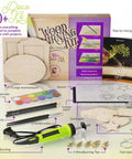 Beginner Wood Burning Kit For Kids And Teens, Totally Beginner Friendly, Easter Gift And Birthday Gift Idea For Boys And Girls, Learn Step By Step Sketch Burn And Paint Eight DIY Art Projects, Safe Pro Grade Accessories For Fun Craft Activities with 40+ pieces and guide.