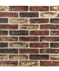 20 Pack Faux Brick 3D Wall Panels Peel And Stick In Red Brown Self Adhesive Waterproof Foam Wallpaper for Bedroom Bathroom Kitchen Coverage 105 Sq Ft. Close-up view of textured panel design.