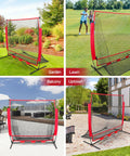 Portable Baseball And Softball Practice Net With Bow Frame Foldable Batting Cage in garden, lawn, balcony, uptown settings