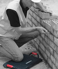Worker using heavy duty kneeler board for pros and weekend warriors 18 inch durable polypropylene knee pad on concrete job