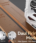 Heavy Duty Cordless Brad Nailer And 2 In 1 Electric Stapler With Fast Charge Battery showing dual firing modes on wood.