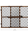 Position And Lock Adjustable Wood Baby Gate For Farmhouse Style Homes, Fits 26 To 42 Inch Openings, 23 Inch Tall, Tension Mounted